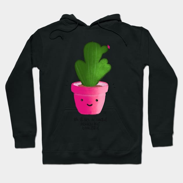 Kawaii cactus Hoodie by nasia9toska